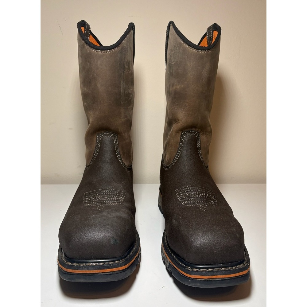 Timberland PRO True Grit Waterproof Work Boots | Brown | Men's Size 13 - Picture 10 of 11